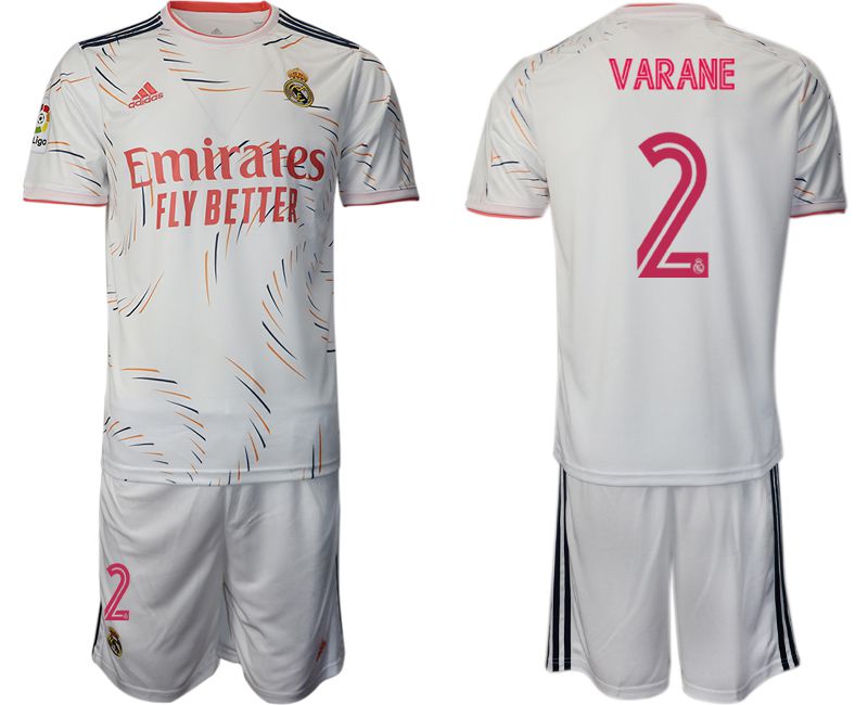 Men 2021-2022 Club Real Madrid home white #2 Adidas Soccer Jersey